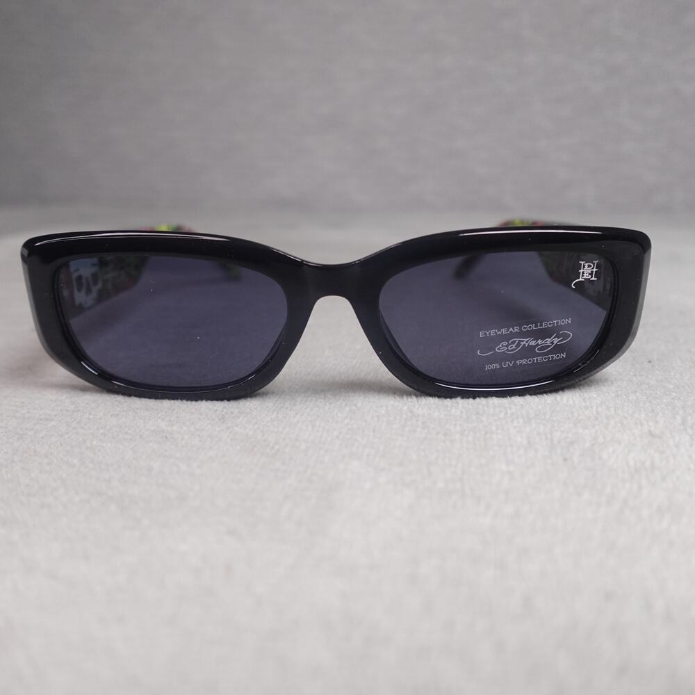 Ed Hardy Ed Kabuki Sunglasses Black UV400 Eternal Love NEW - Picture 5 of 16